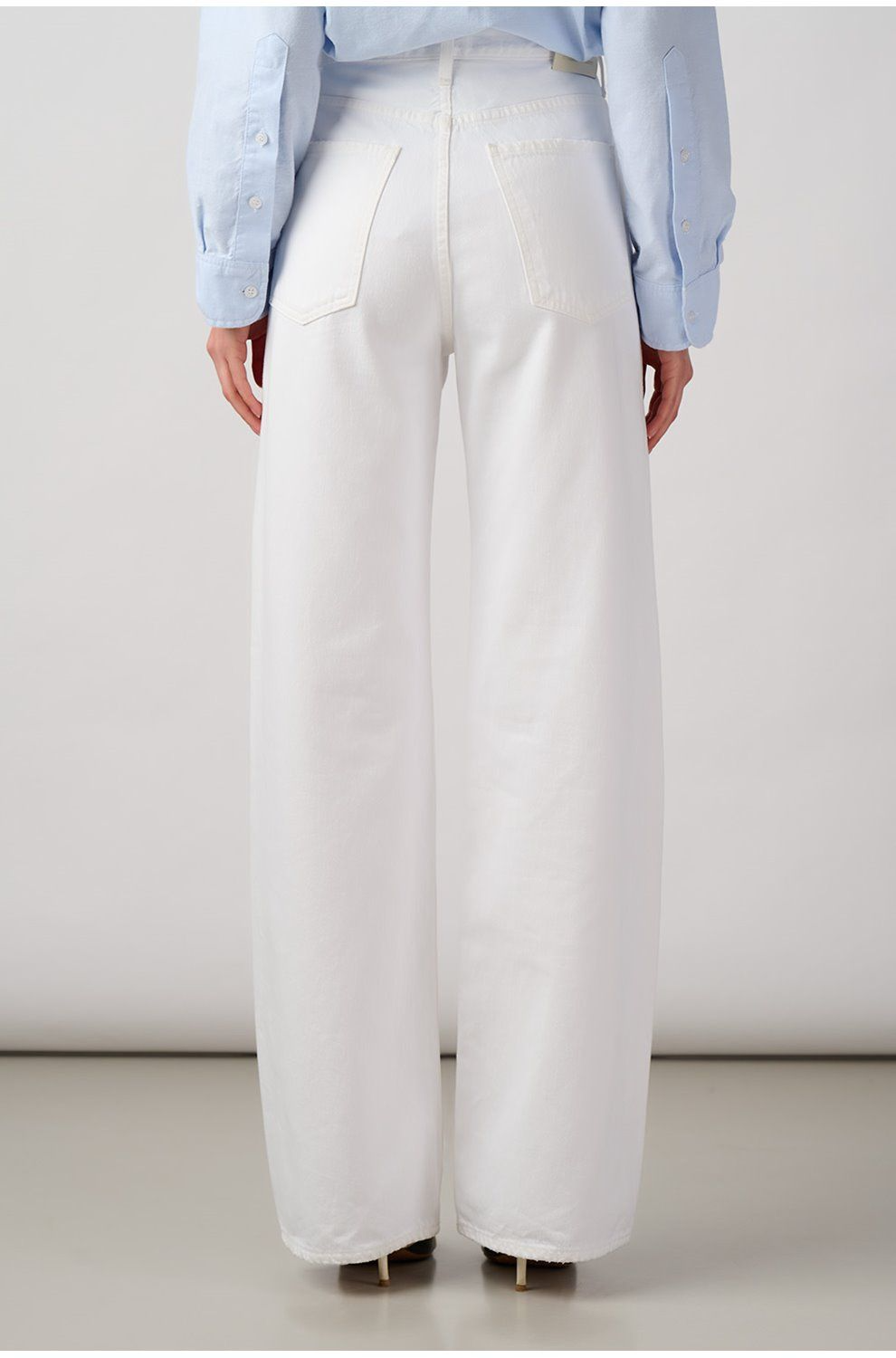 Zara White Wide-Leg Jeans