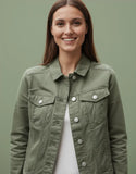 Women’s Olive Green Denim Jacket